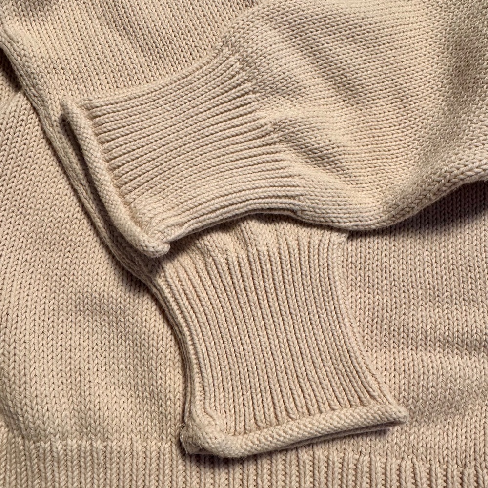 J. Crew Women's New Heritage Rollneck Sweater - Pale Bone - Size M - Picture 3 of 5